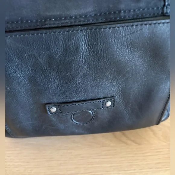 Frye Mini Olivia Black Leather Backpack - Picture 10 of 16